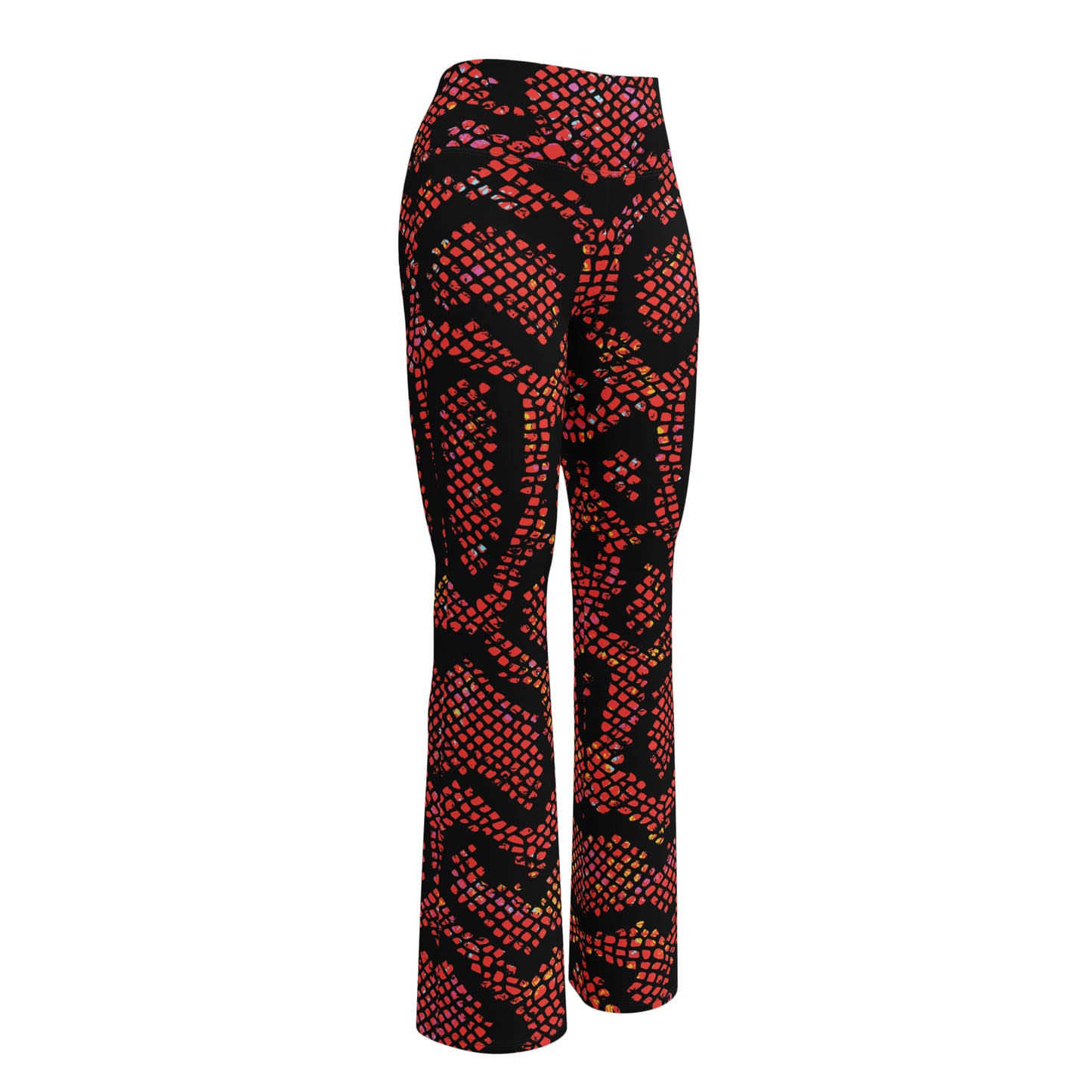 Fit N Flare Leggings Snakeskin Rouge