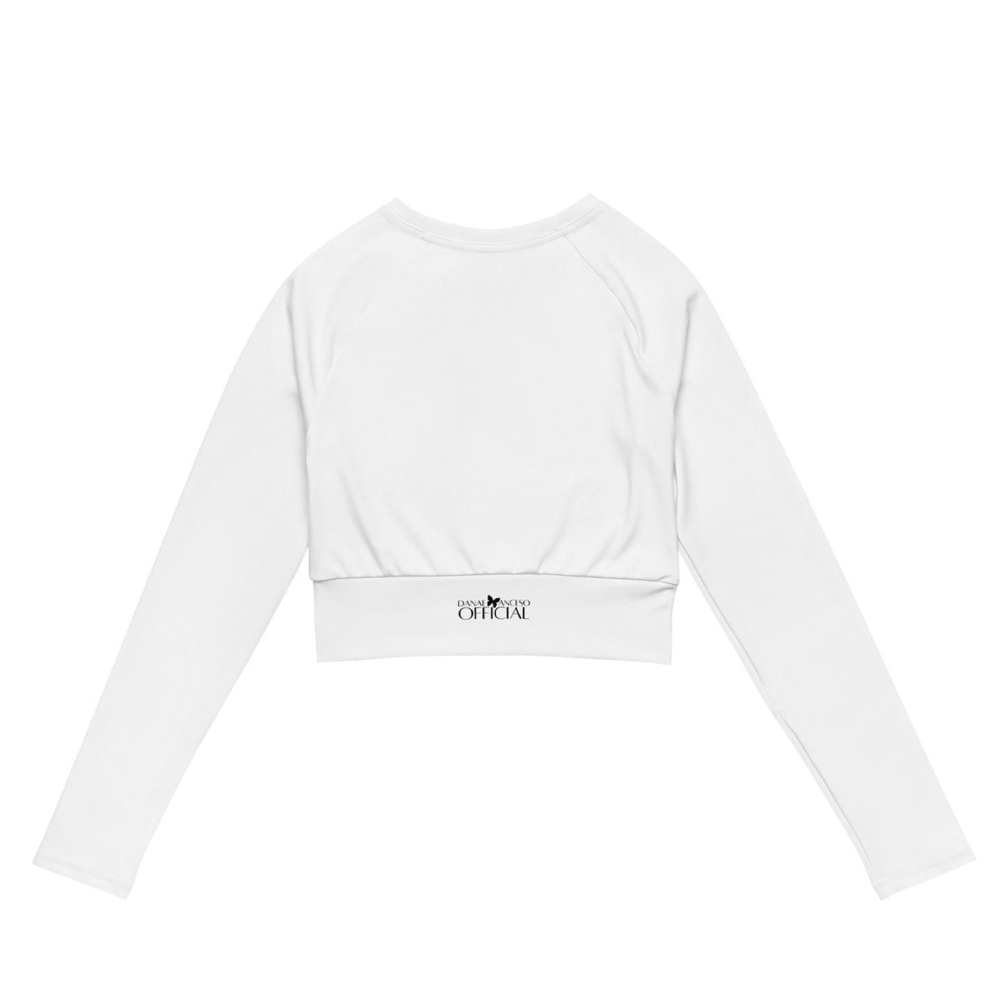 Recycled Performance Crop Top Way Cool White