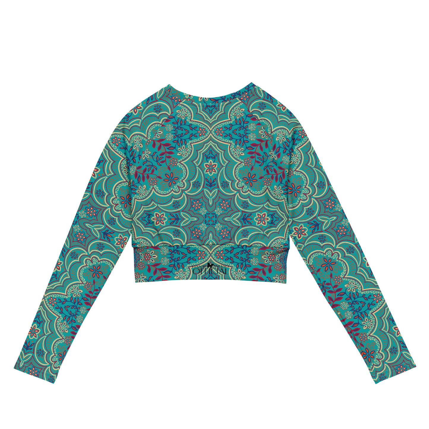 Recycled Performance Crop Top In Destiny Filigree