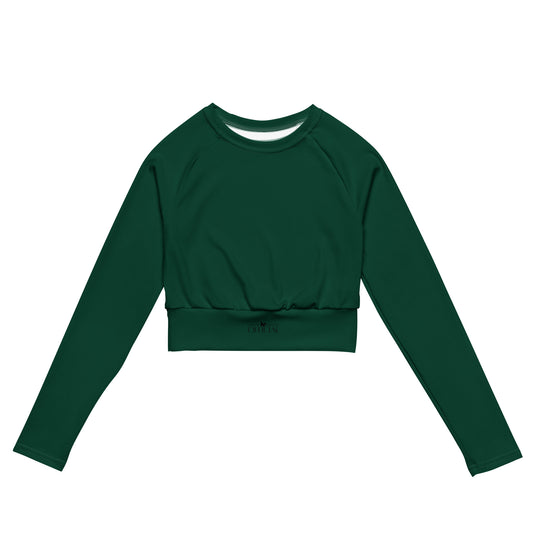 Recycled Performance Crop Top Go Getter Green