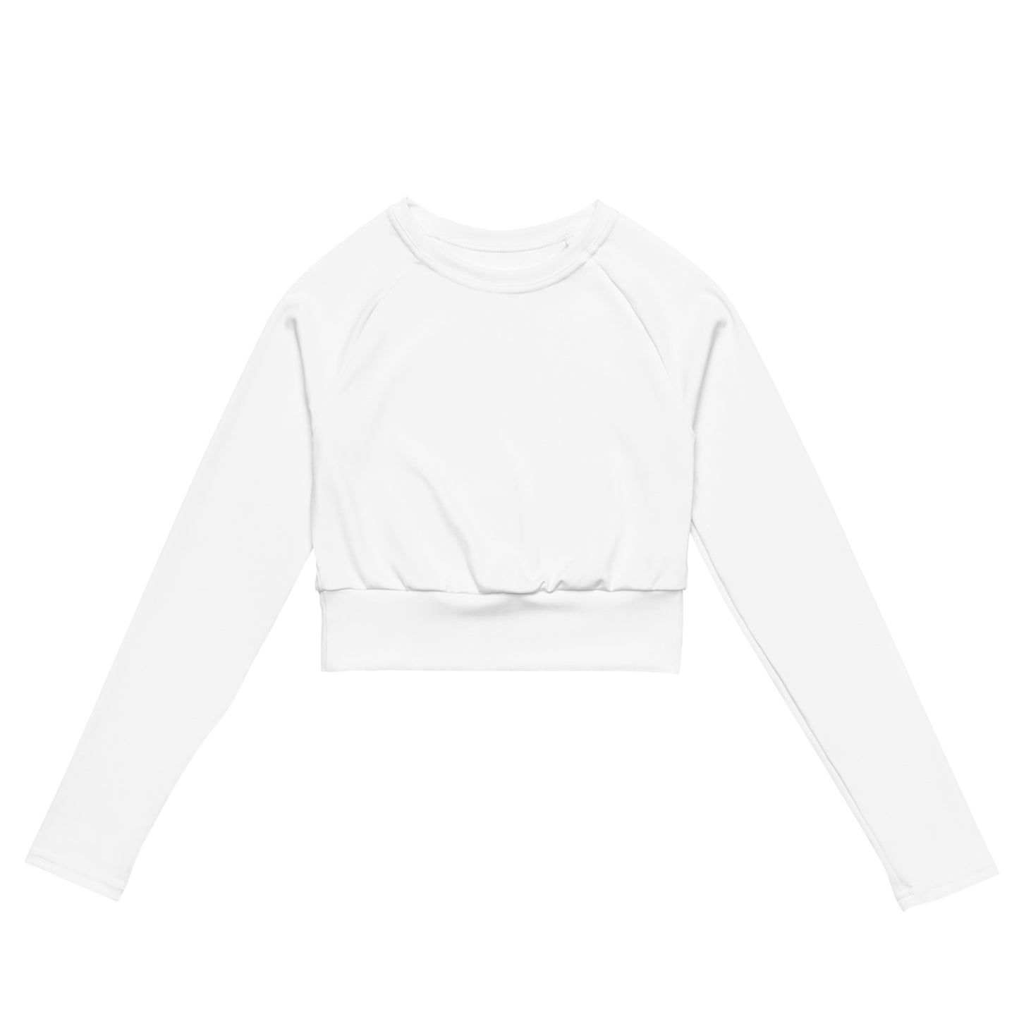 Recycled Performance Crop Top Way Cool White