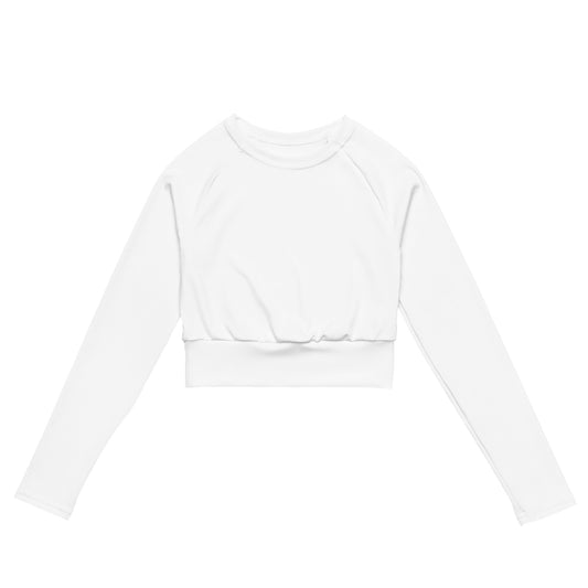 Recycled Performance Crop Top Way Cool White