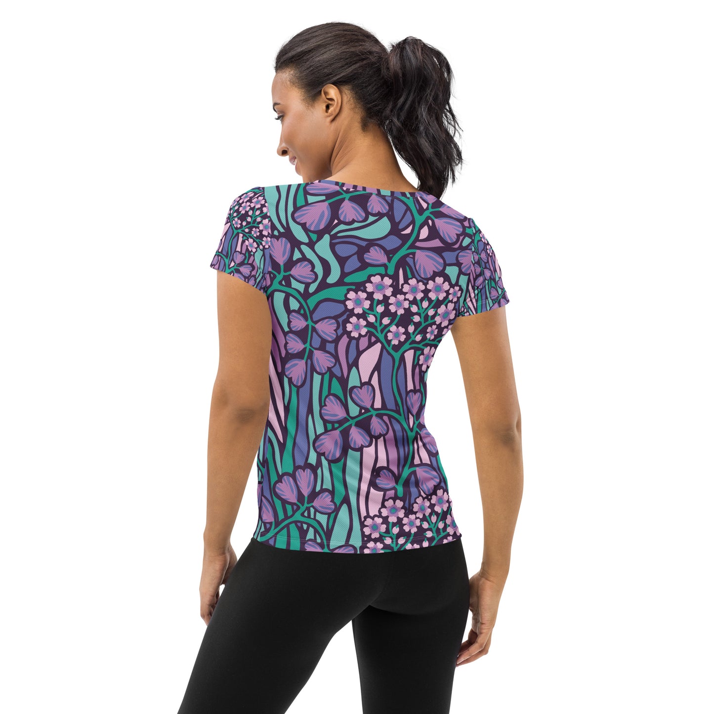 Women's Athletic Performance T-shirt In Workout With Tiffany