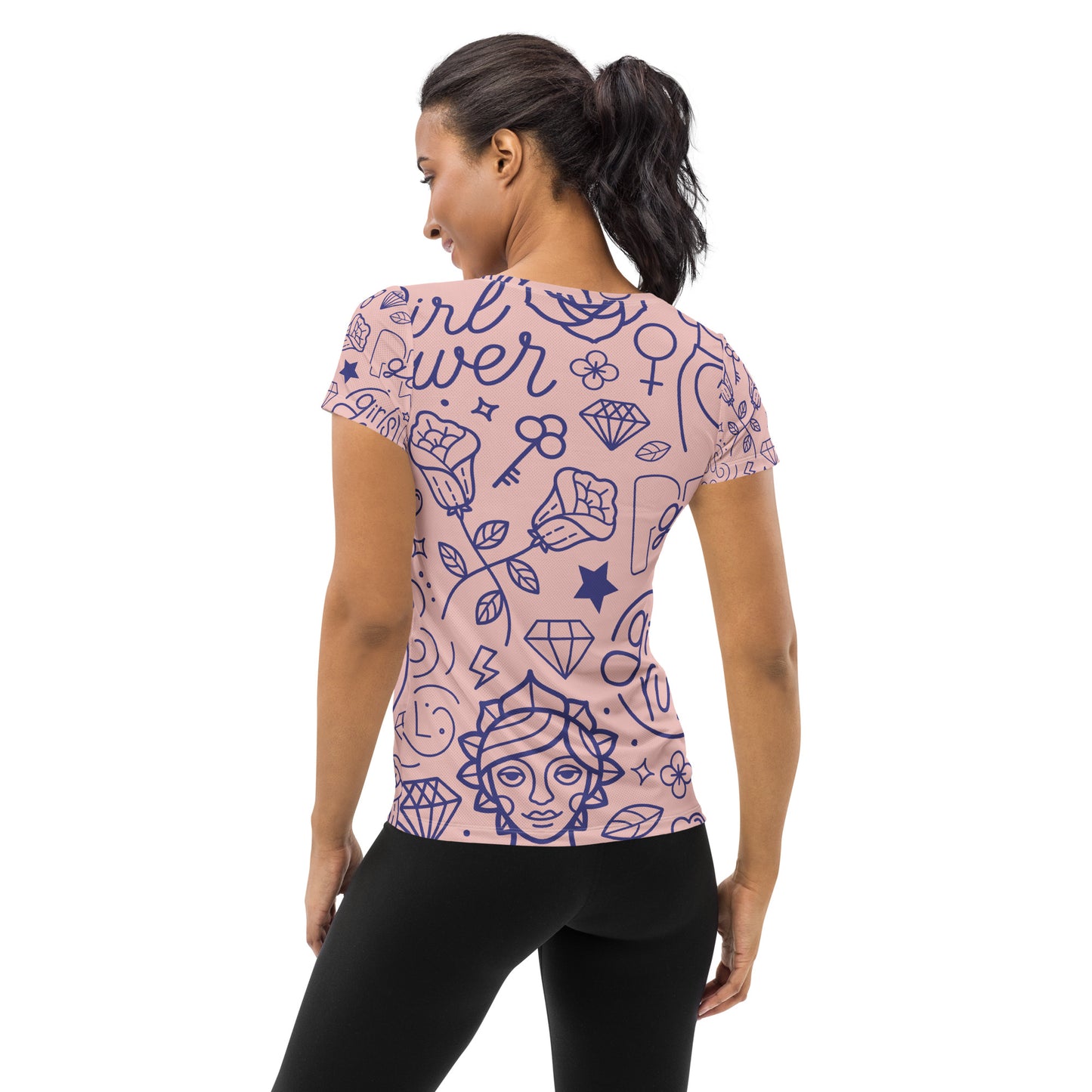 Women's Athletic Performance T-shirt In Girl Power