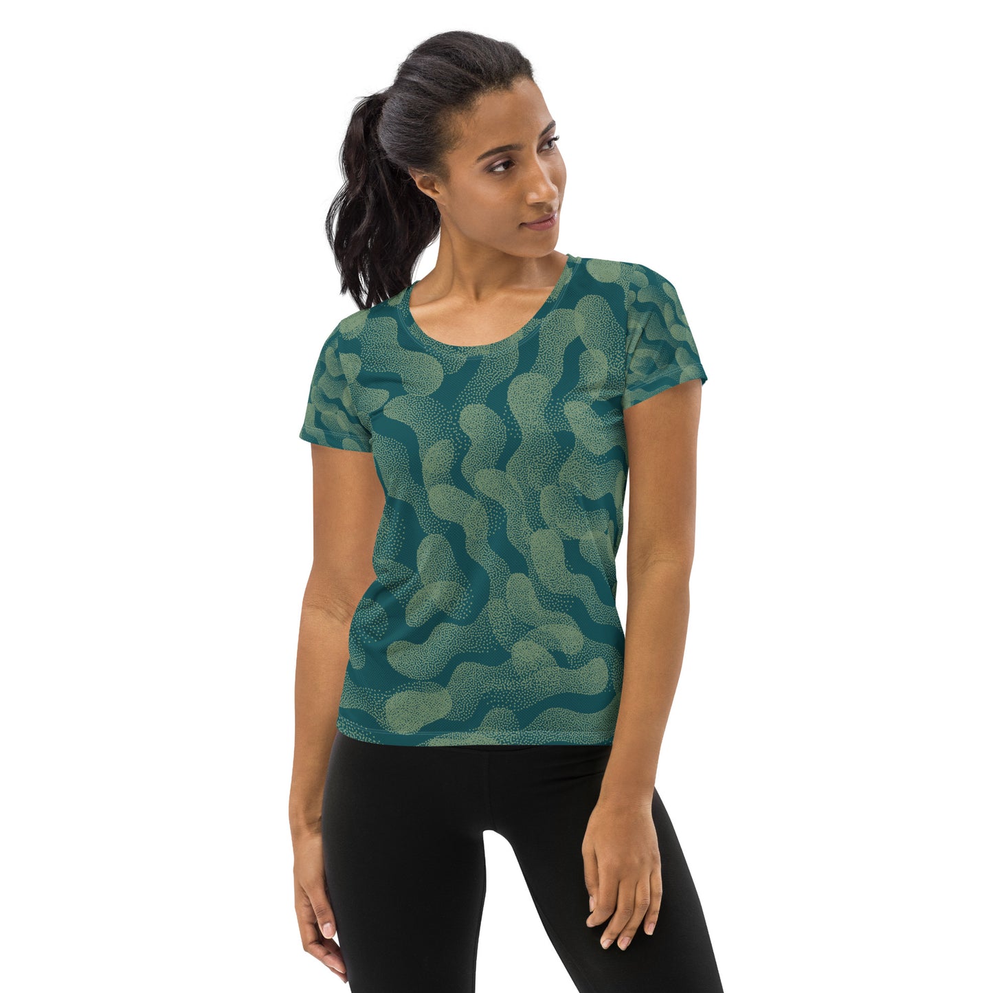 Women's Athletic Performance T-shirt In Global Green