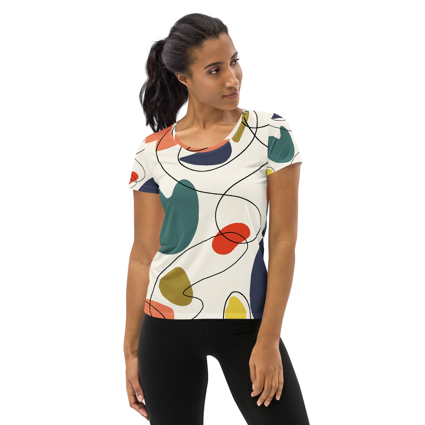 Women's Athletic Performance T-shirt In Picaso