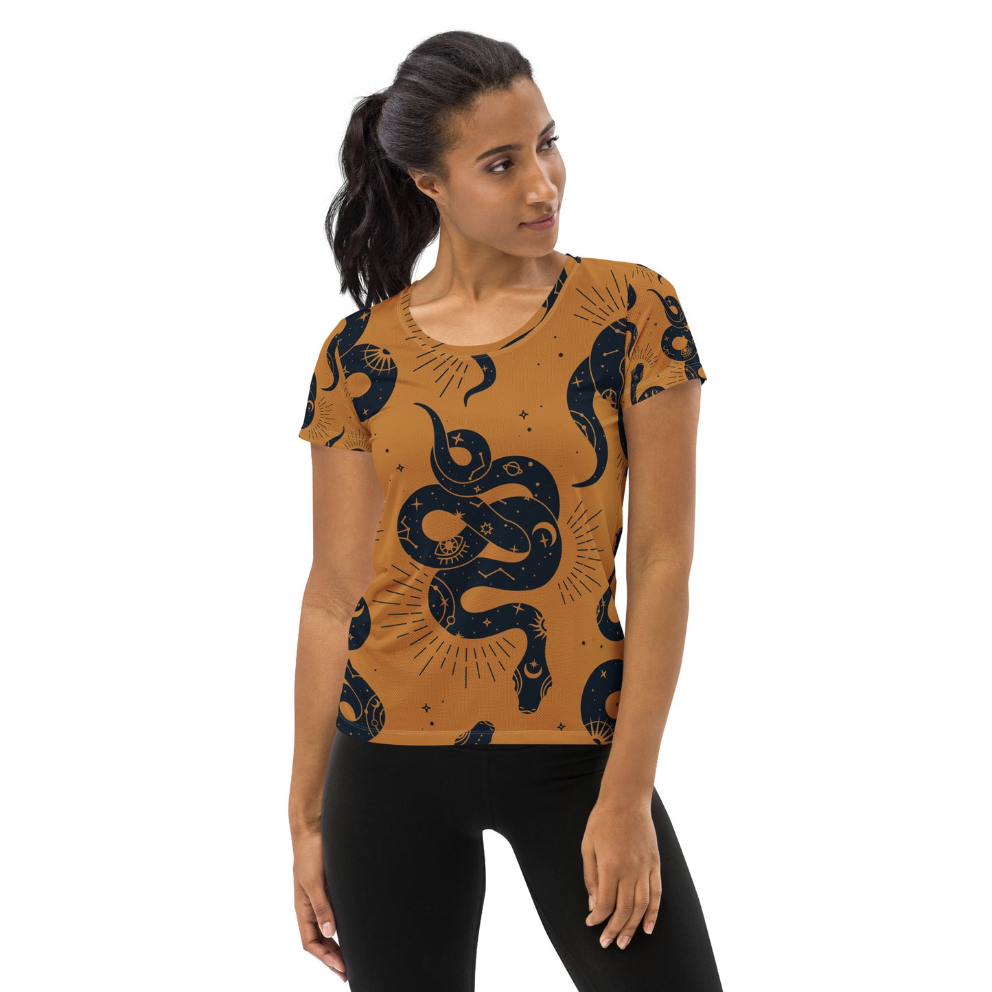 Women's Athletic Performance T-shirt In Snake Eyes