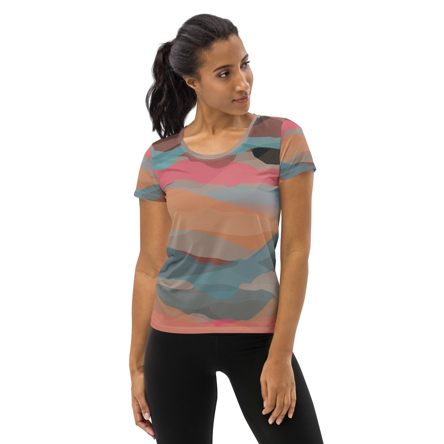 Women's Athletic Performance T-shirt In Sahara Mist