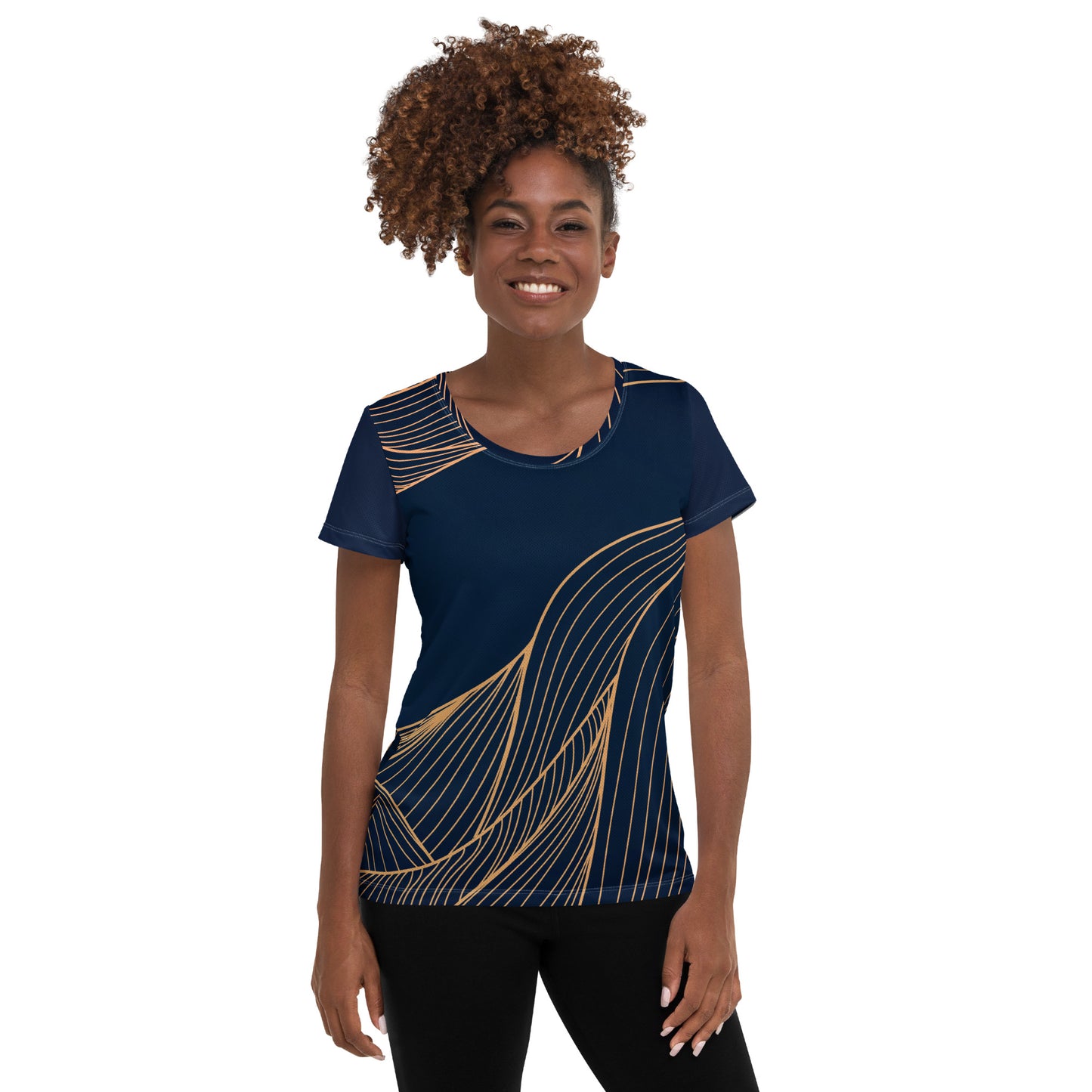 Women's Athletic Performance T-shirt In New Wave Navy