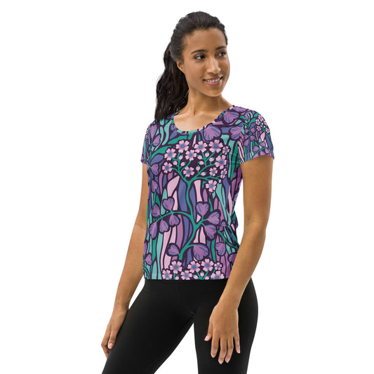 Women's Athletic Performance T-shirt In Workout With Tiffany