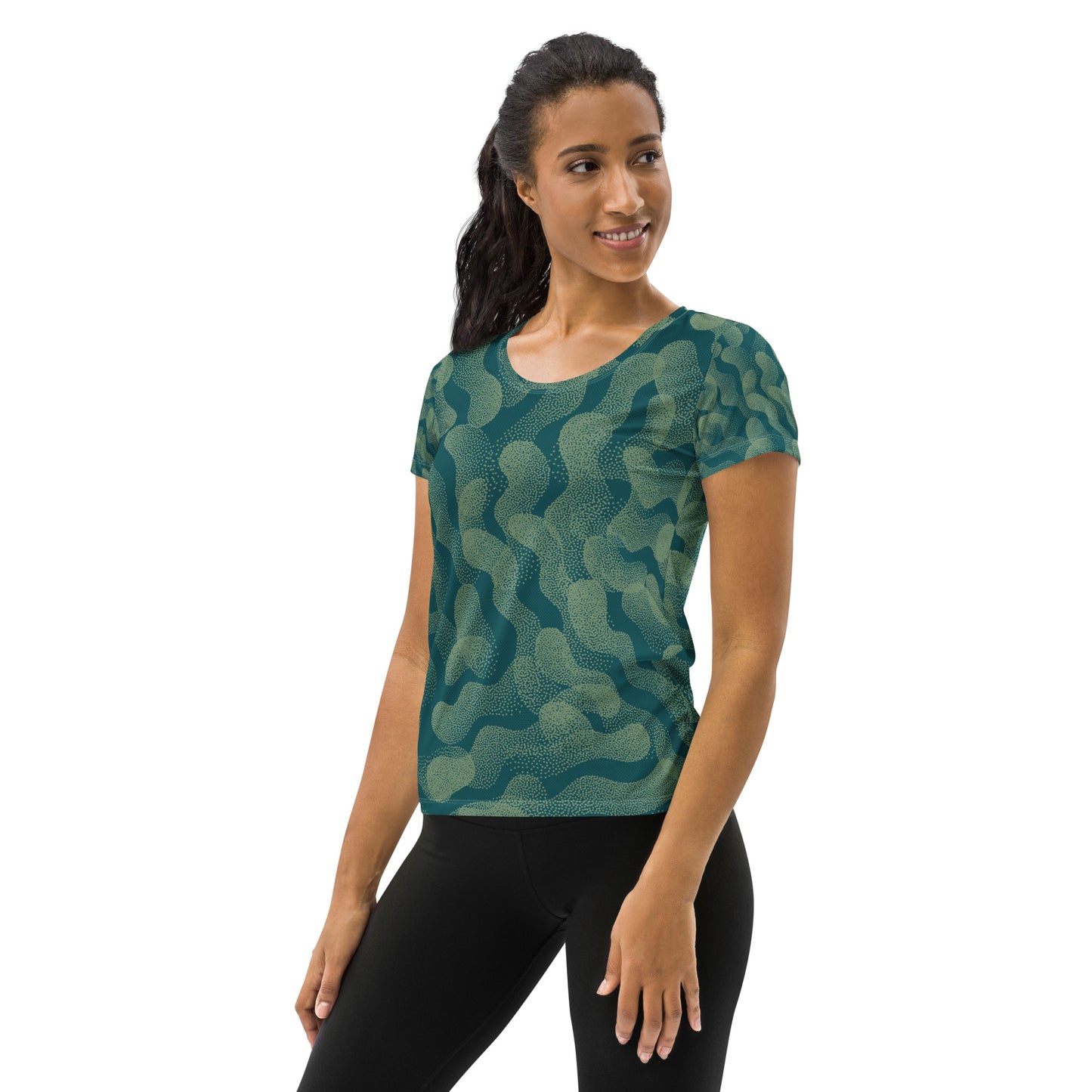 Women's Athletic Performance T-shirt In Global Green