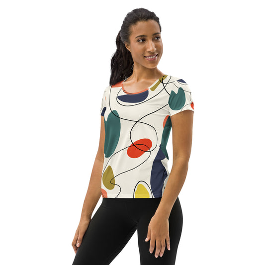 Women's Athletic Performance T-shirt In Picaso