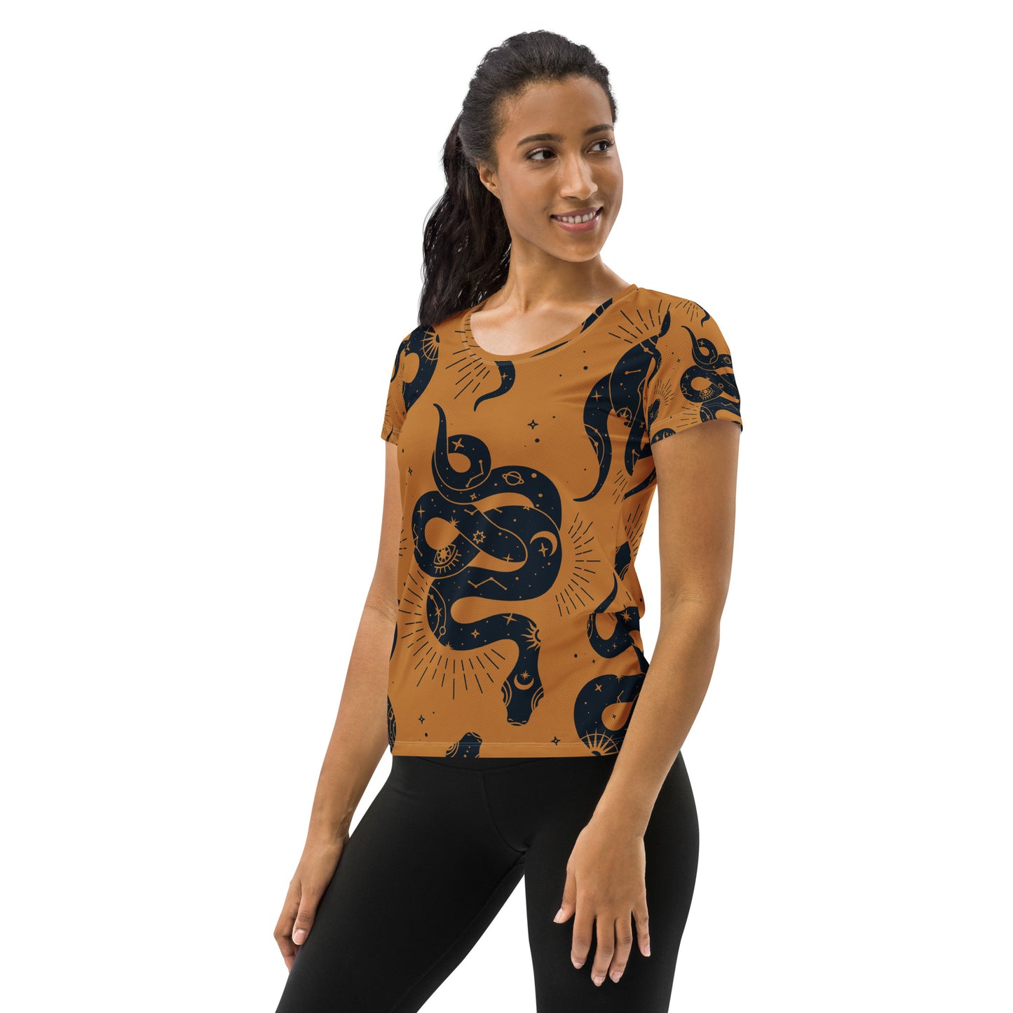 Women's Athletic Performance T-shirt In Snake Eyes