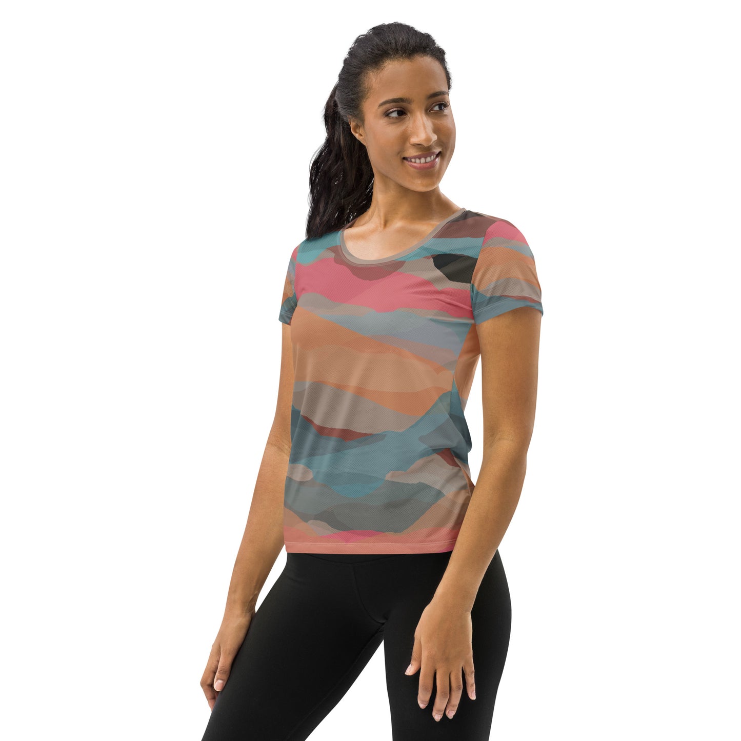 Women's Athletic Performance T-shirt In Sahara Mist