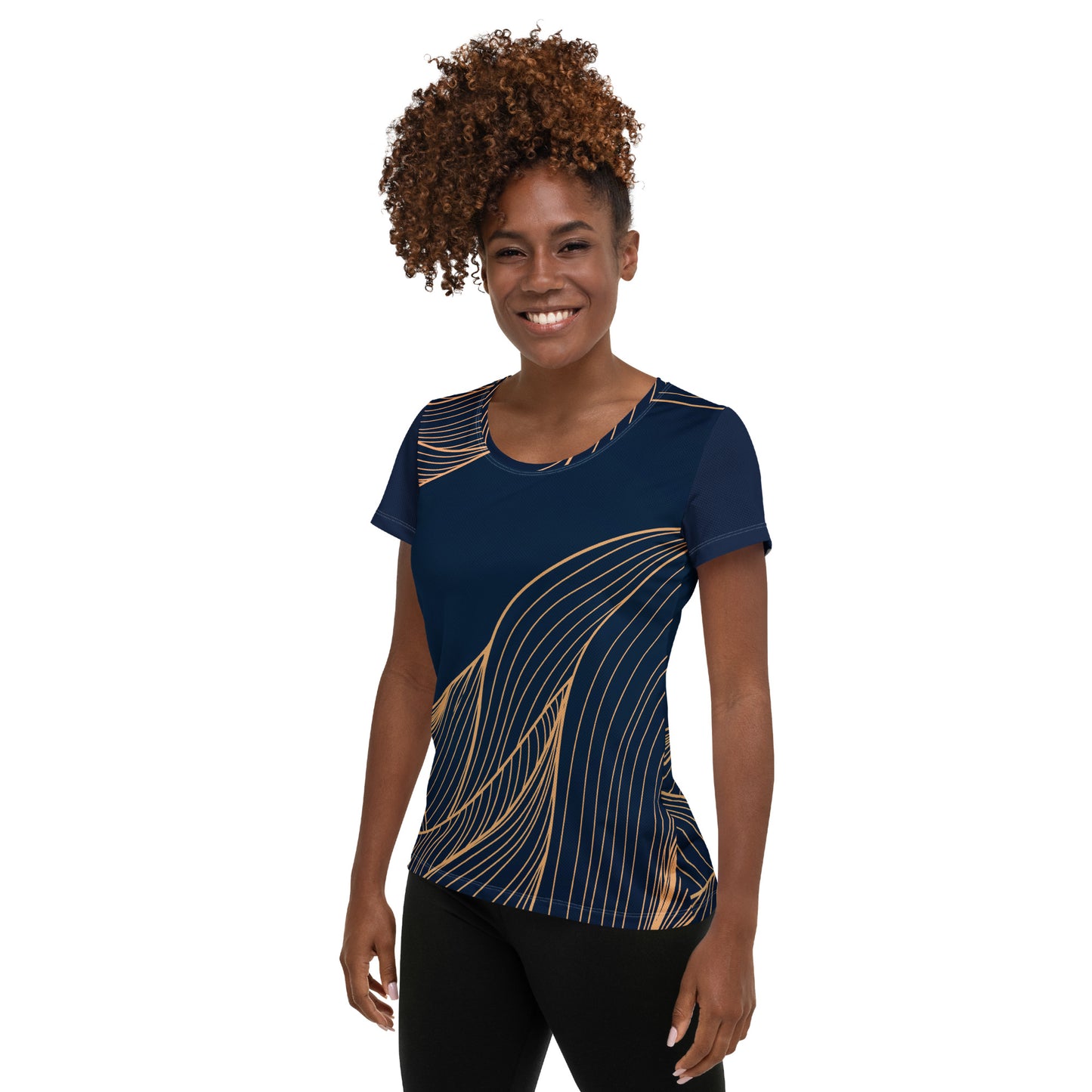 Women's Athletic Performance T-shirt In New Wave Navy