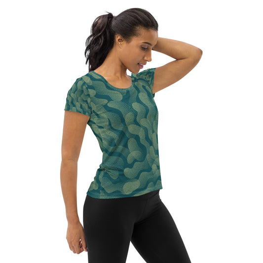 Women's Athletic Performance T-shirt In Global Green