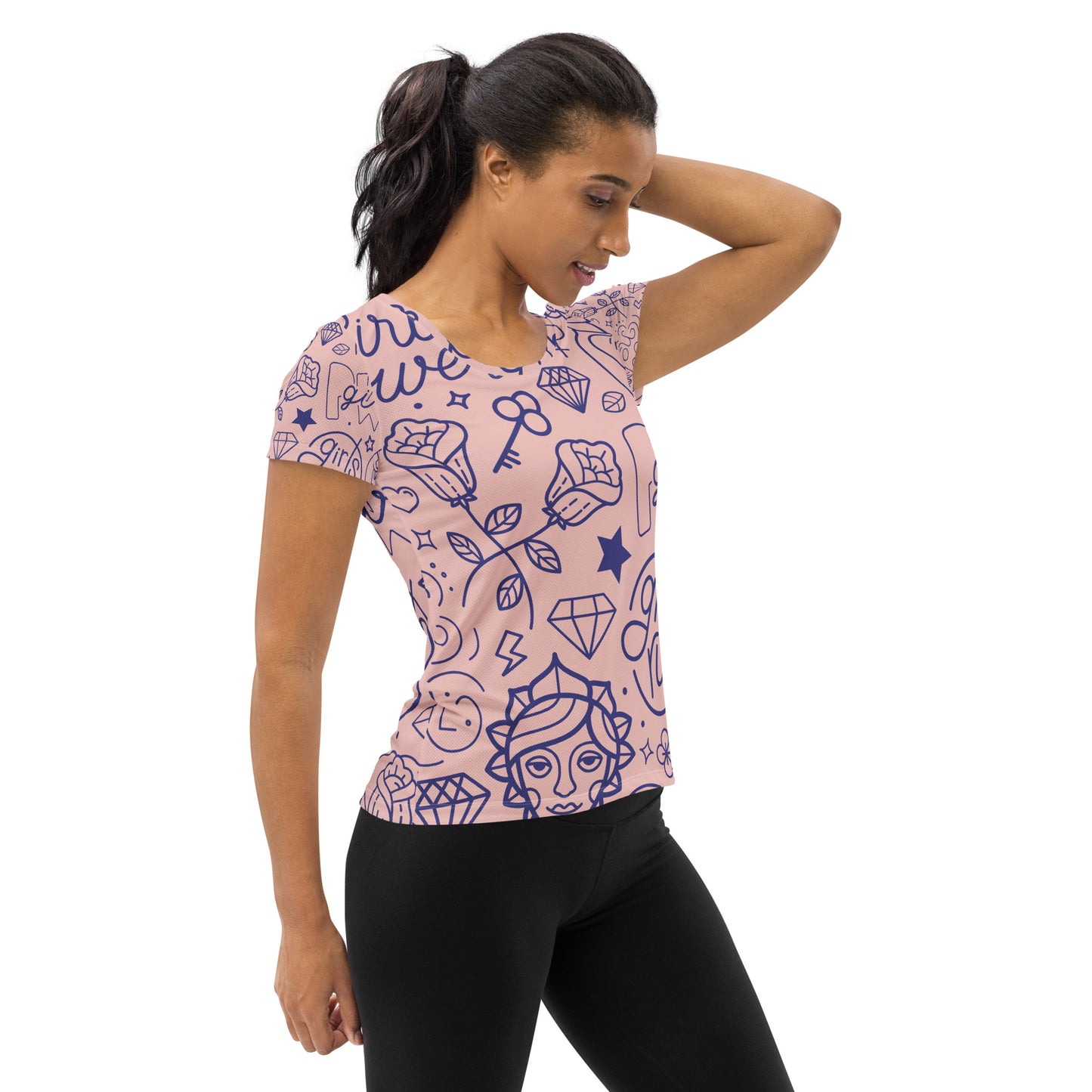 Women's Athletic Performance T-shirt In Girl Power