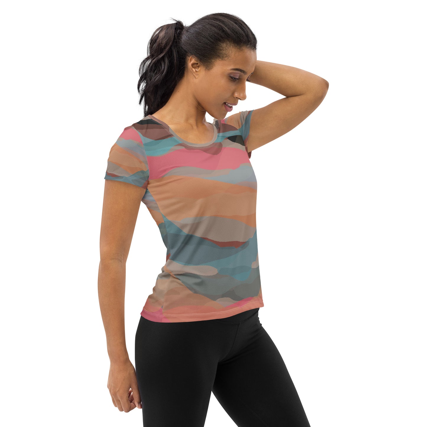 Women's Athletic Performance T-shirt In Sahara Mist