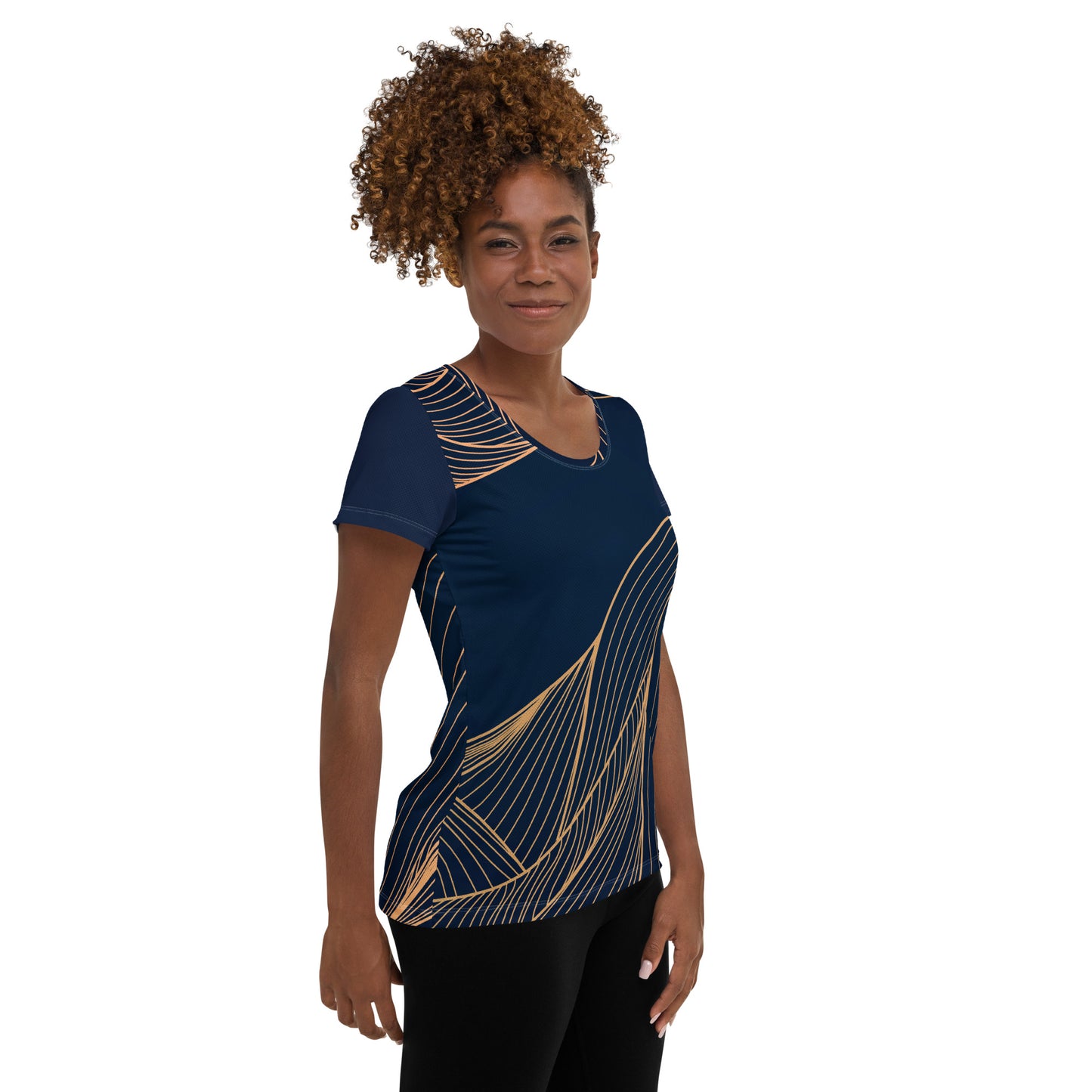 Women's Athletic Performance T-shirt In New Wave Navy