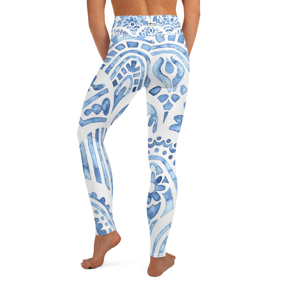 Yoga Leggings In Obidos Blue