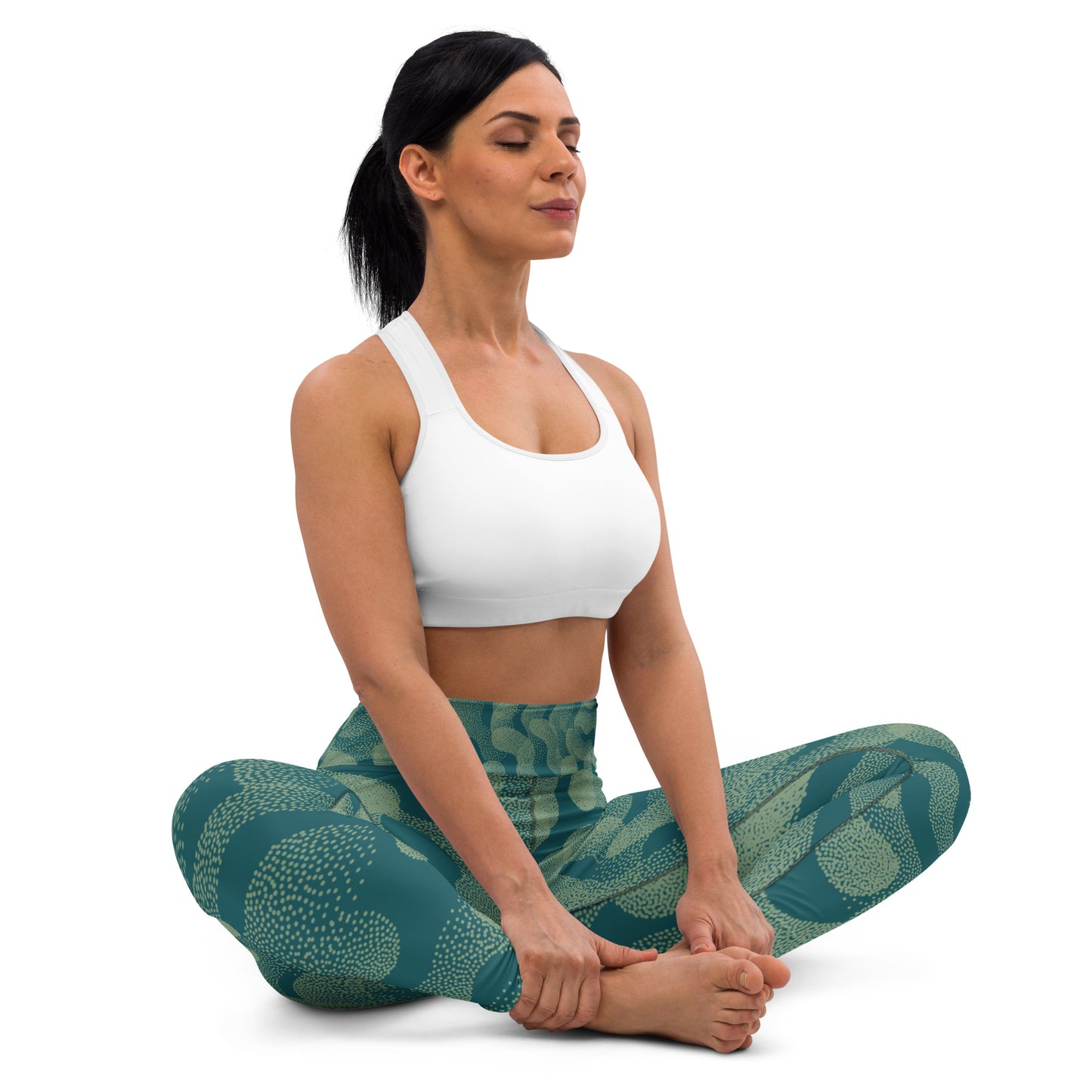 Yoga Leggings In Global Green