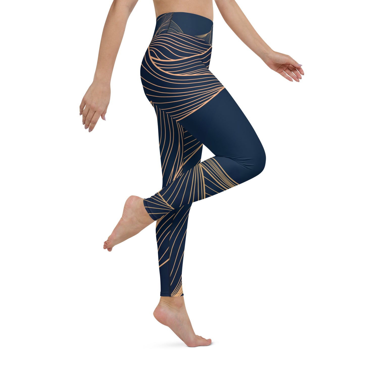 Yoga Leggings In New Wave Navy