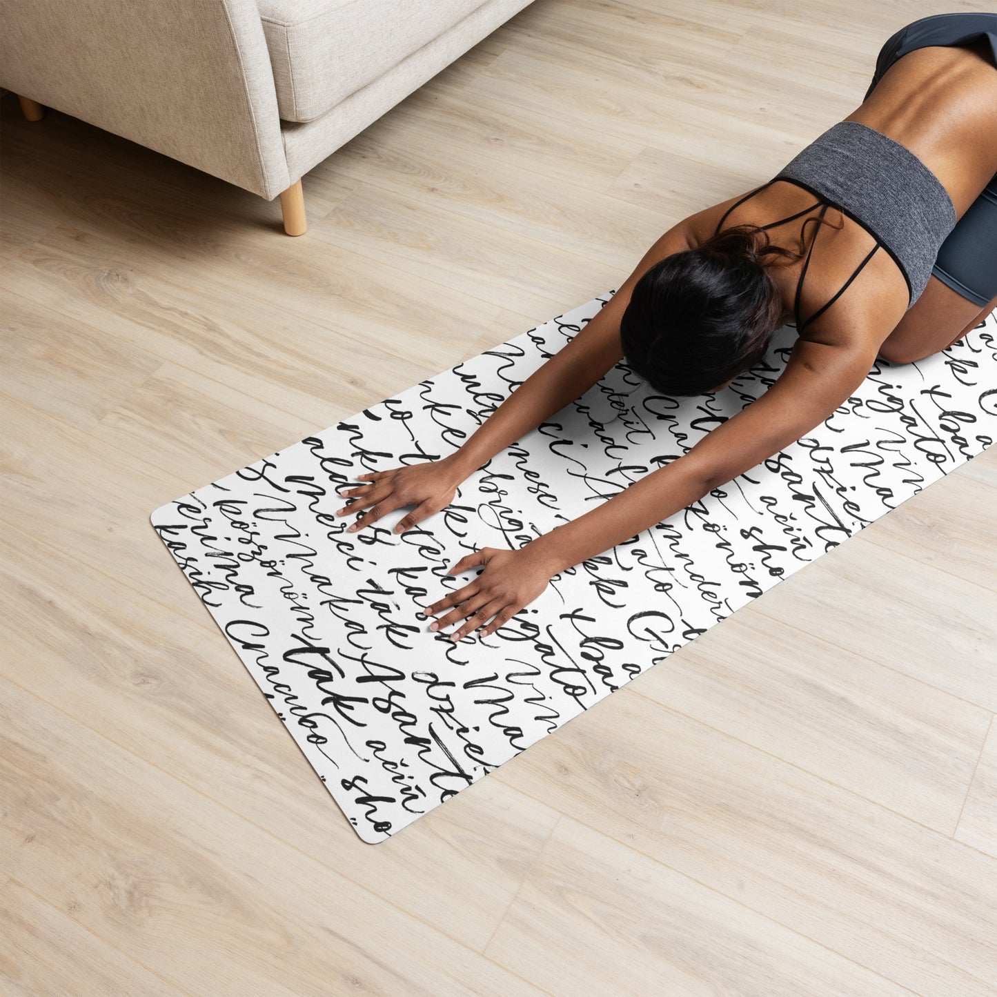 Designer Nonslip Yoga Mat In Gratitude