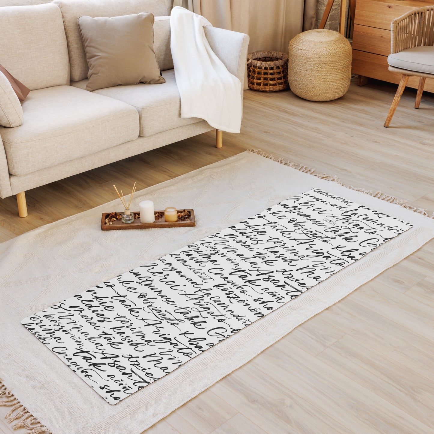 Designer Nonslip Yoga Mat In Gratitude